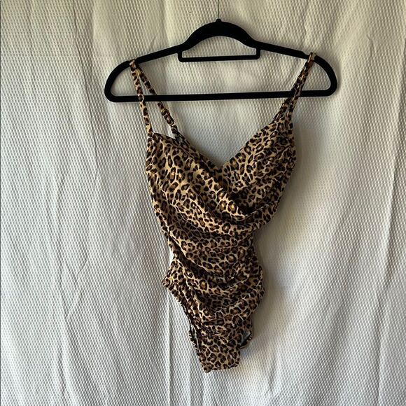 Aqua Green Other - Aqua Green Leopard Print One Piece Swimsuit Size Small
